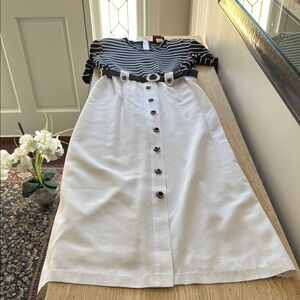 John Roberts Size 10 White Ankle length dress